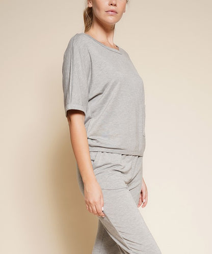 BAMBOO FRENCH TERRY CROP PULLOVER