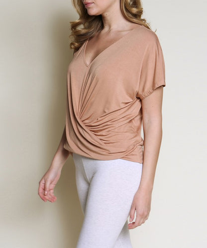 BAMBOO TWIST FRONT DOLMAN TOP