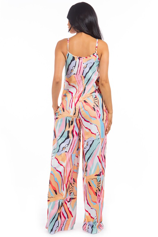 MULTI-COLOR PRINT SEXY JUMPSUIT