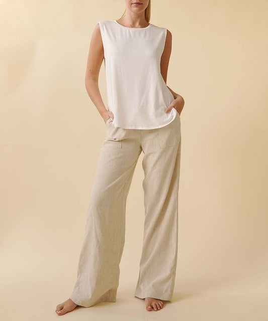 BAMBOO COTTON LINEN PANTS