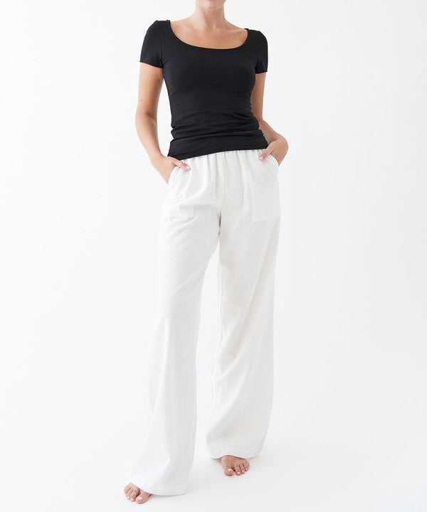 BAMBOO COTTON LINEN PANTS