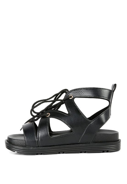 VOOPRET TIE-UP FLAT SANDALS