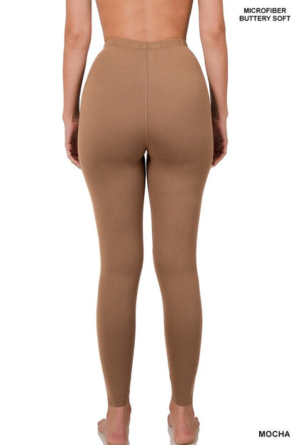 Brushed DTY Microfiber Full-Length Leggings