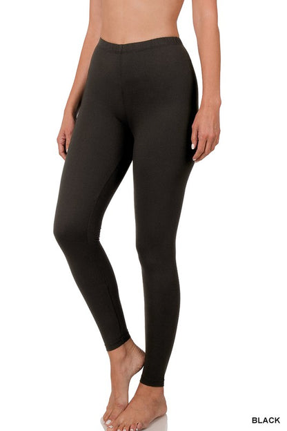 Brushed DTY Microfiber Full-Length Leggings