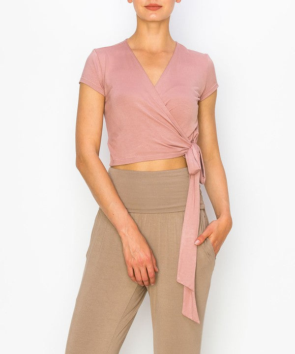 BAMBOO WRAP CROP CAM SLV