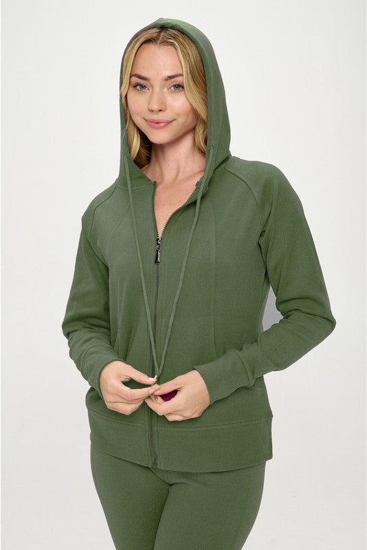 Basic Fall Casual Active Hoodie Set