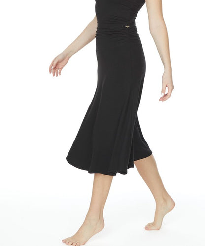 BAMBOO FLARED MID LENGTH SKIRT